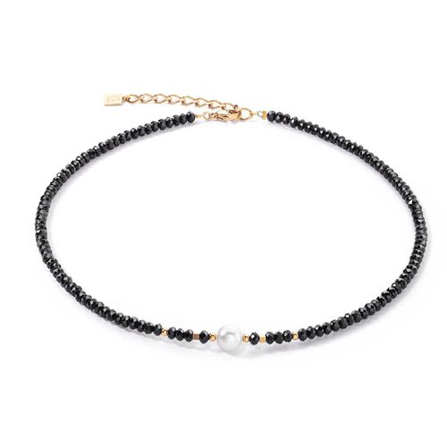 Coeur de Lion Mystic Black Crystal Pearl Necklace